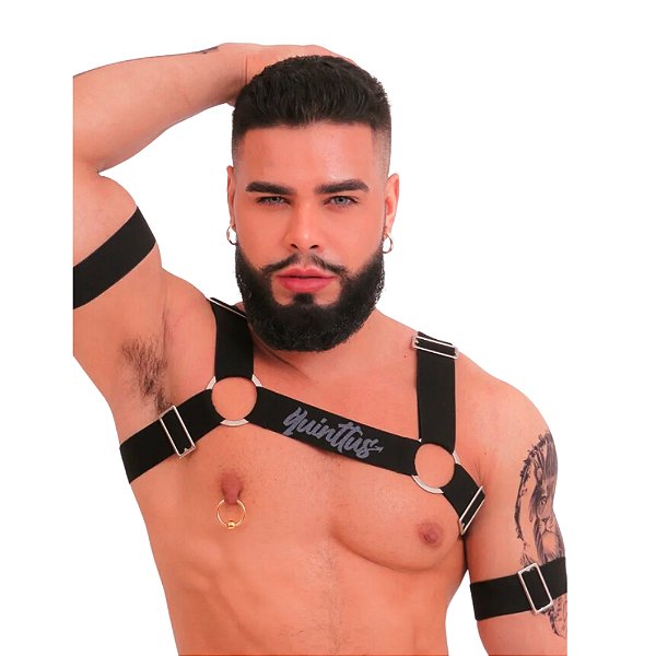 FETICHE HARNESS DE ELASTICO PRUS QUINTTUS PRETO