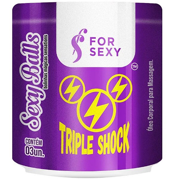 Sexy Balls TRIPLE SHOCK Bolinha Explosiva (Excitação, Eletrificação e Vibração) 3uni - ForSexy