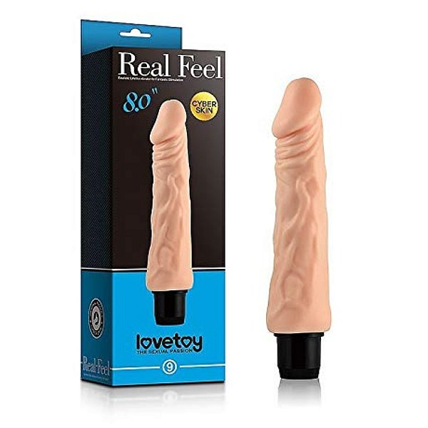 PÊNIS REAL FEEL EM CYBERSKIN REALÍSTICO 8.0'' - 20X4CM LOVETOY - 5654 / PE023