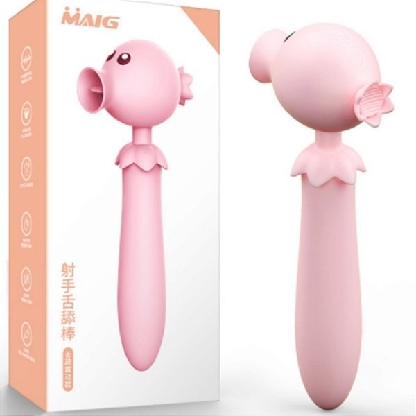 VIBRADOR MAIG SEAHORSE MVA1030 ESTIMULADOR COM LINGUA MAGICA