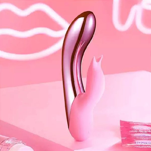 VIBRADOR DREAM LOVER COM ESTIMULADOR YSVI004 ROSA