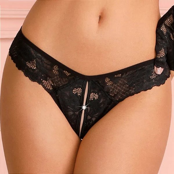 TANGA ABERTA SUITE PRIVÉ FDLP (210553) PRETO