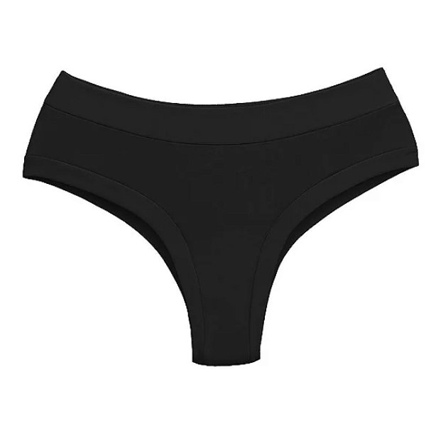 CALCINHA MENSTRUAL BASIQUINHA INCICLO PRETO