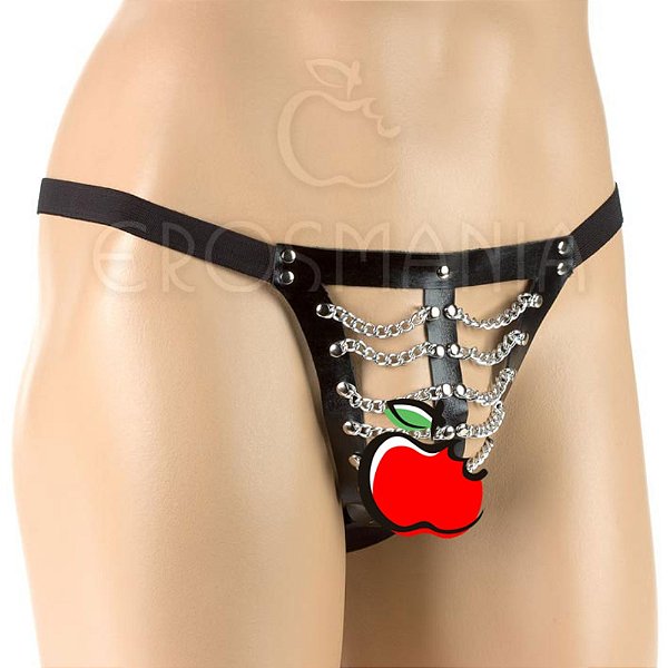 FETICHE TAPA SEXO VAZADO CORRENTES PRETO U