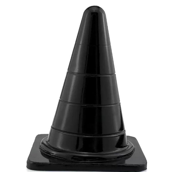 PLUG ESTIMULADOR COM FORMATO EM CONE PRETO U