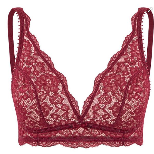 SUTIÃ SEM BOJO EM RENDA SWEET 503304 LIEBE VERMELHO 44
