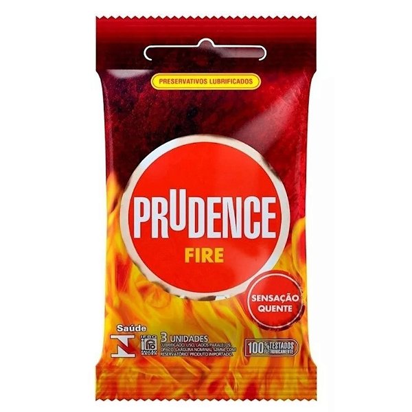 PRESERVATIVO PRUDENCE FIRE SENSAÇÃO QUENTE -