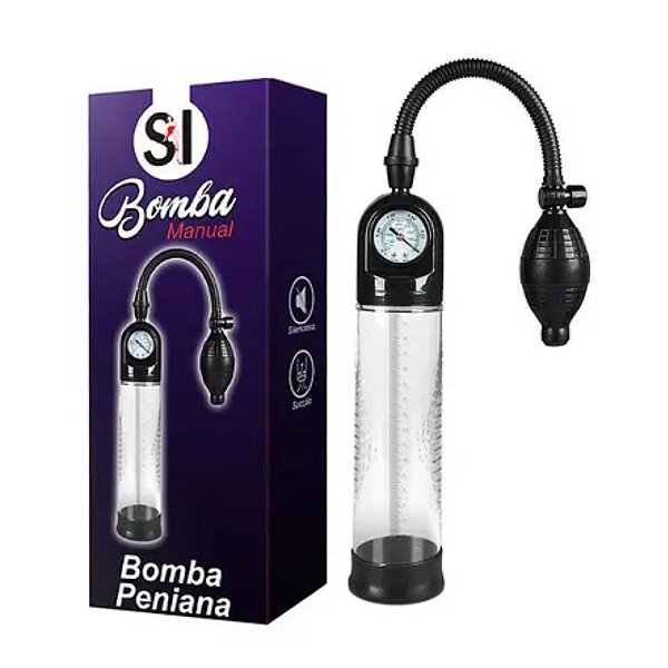 Bomba Peniana Pêra Manual com Medidor de Pressão - Pump7 SI- 7303