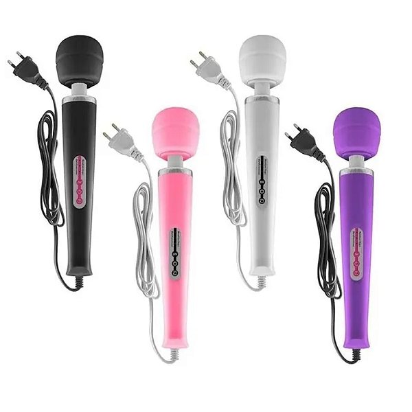 Varinha Mágica Massageador Grande Elétrico Super Potente e Silencioso TOMADA - ROSA - IMP13
