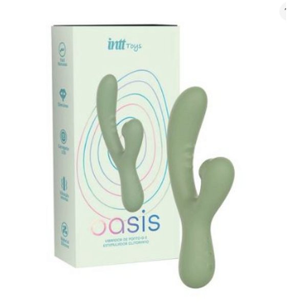 Vibrador de Ponto G e Estimulador Clitóris com Ondas de Pressão - OASIS - IM0429