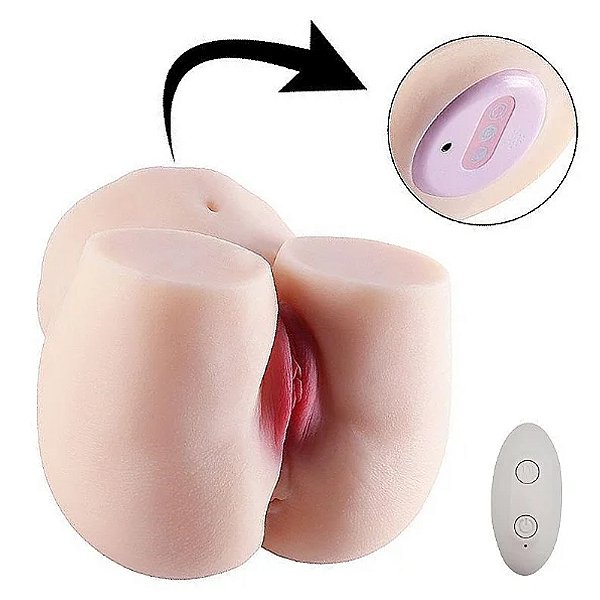 Bunda Masturbadora Realística Formato com SUCÇÃO na Vagina (10 modos de Sucção) - 7791