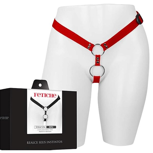 CINTA PENIANA DUPLA COMPLETA VERMELHO U -