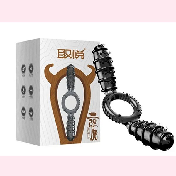 ANEL PENIANO C/CAPSULA VIBRATORIA DUPLA FUME LN0103 -
