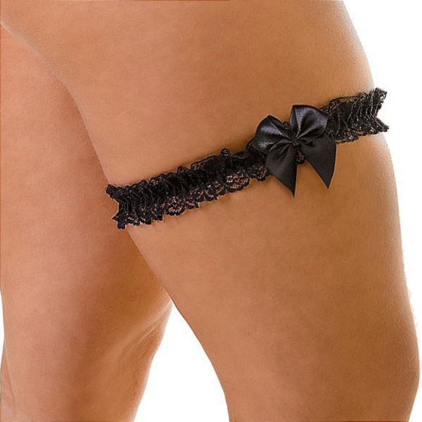 TIARA DE PERNA COM LAÇO PRETO