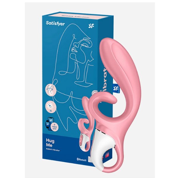 Vibrador Ponto G com Estimulador de Clitóris em Silicone Hug Me - Satisfyer SF2170 SF2149