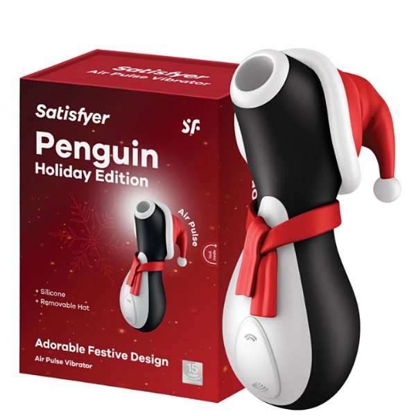 SATISFYER PRO PENGUIN / PINGUIM- Estimulador de Clitóris LUXO com Ondas de Sucção (EDIÇÃO ESPECIAL DE NATAL)