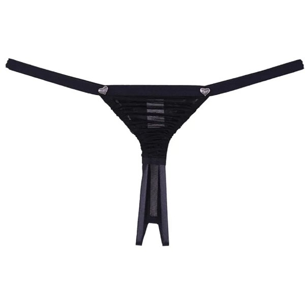 CALCINHA SENSUALLE TANGA POMBINHA PRETO U