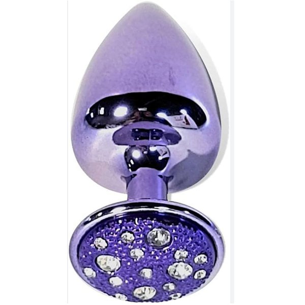 PLUG ANAL CRAVEJADO EM STRASS HARD (HA134) LILÁS P