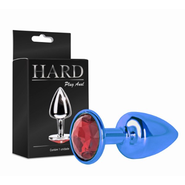 PLUG COM PEDRA HARD (HA118A) AZUL P -