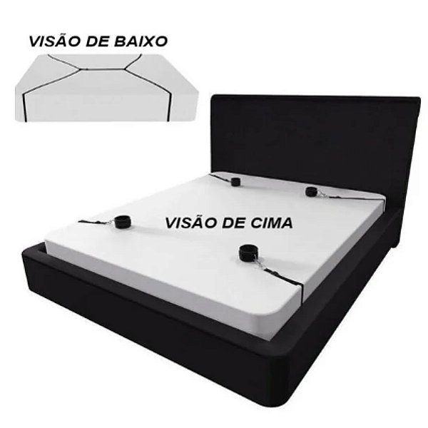 Kit para Prender na Cama com Par de Algemas e Par de Tonozeleiras – 3R IMPORT – SD-022