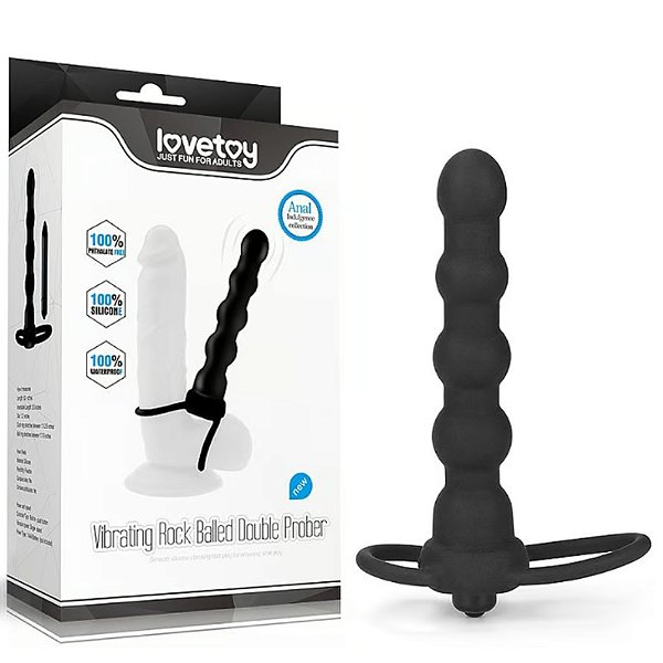 PLUG ANEL COMPANHEIRO COM VIBRADOR VIBRATING ROCK DOUBLE PRO