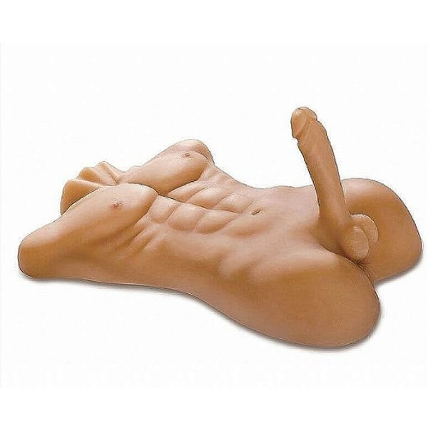Corpo Masculino em CyberSkin com Pênis Masturbador Feminino - 5805