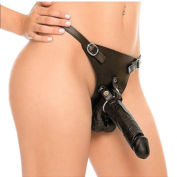 CINTA PENIANA STRAP ON RING PRETO
