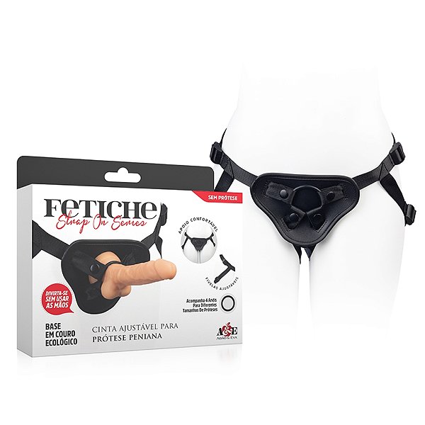 CINTA PENIANA STRAP ON NEOPRENE PRETA SEM APOIO LS131