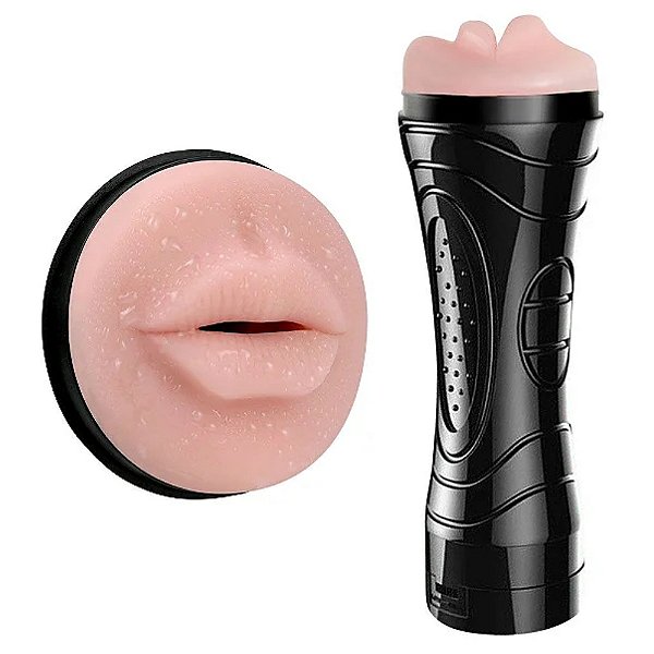 Masturbador (BOCA) com Vibro Cyberskin Lanterna - VIP - MA010B / 1015 (MA011B)