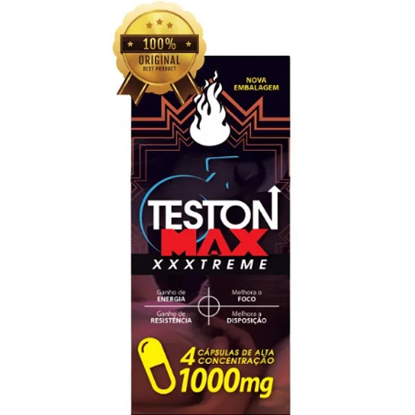 Estimulante Masculino Teston Max Xtreme Cartela com 4 Cápsulas