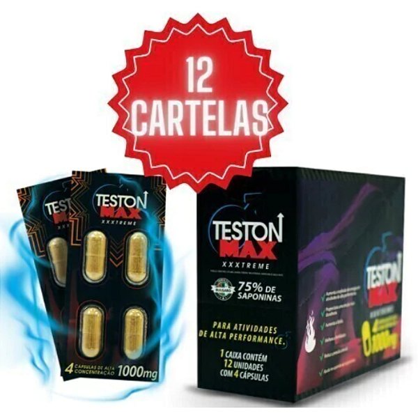 Estimulante Masculino Teston Max Xtreme caixa com 48 Cápsulas