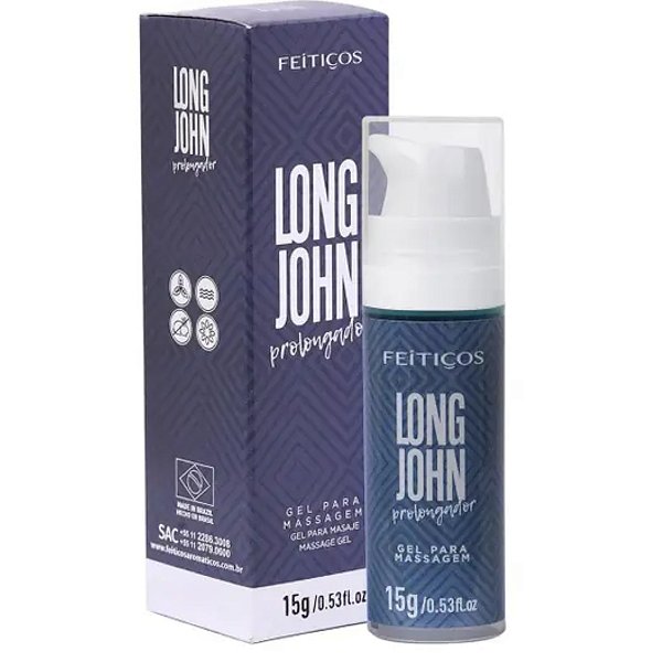 Gel Masculino Prolongador de Ereção - Long John - 15g - Feitiços
