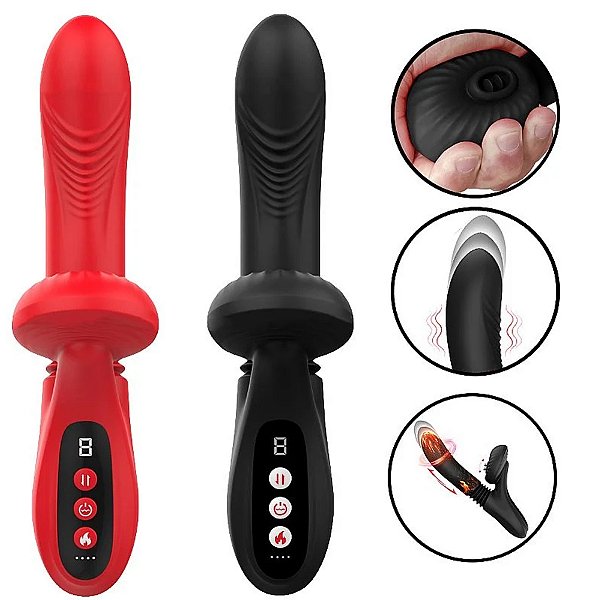 Vibrador de Ponto G e Clitóris com Vai e vem - SI - 8771
