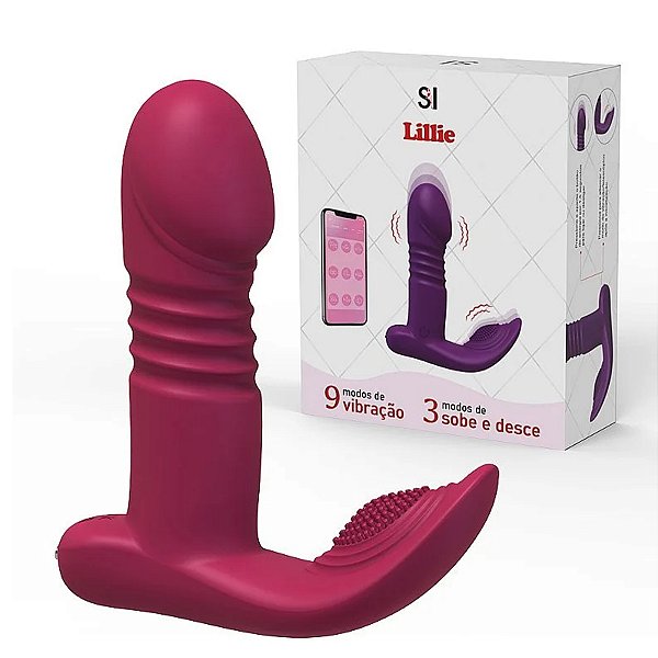 Vibrador de Ponto G e Clitóris com Vai e vem - Lillie - APP - SI - 8976