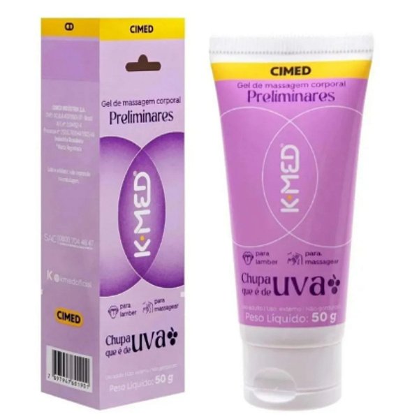 Lubrificante K-med Gel Preliminares - Chupa Que é de Uva - 50g