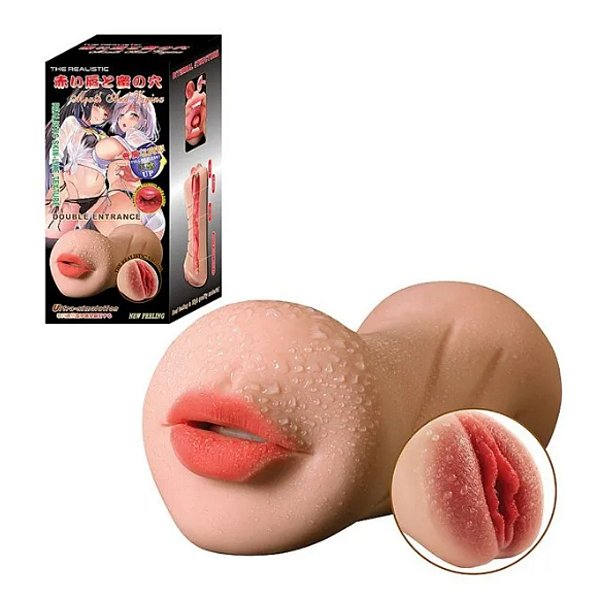 Masturbador Duplo Boca e Vagina - Realísticos em Cyber Skin - MA220