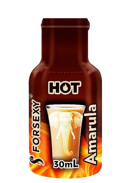 Gel Lubrificante Oral Beijável HOT Sabor AMARULA - 30ML - FOR SEXY
