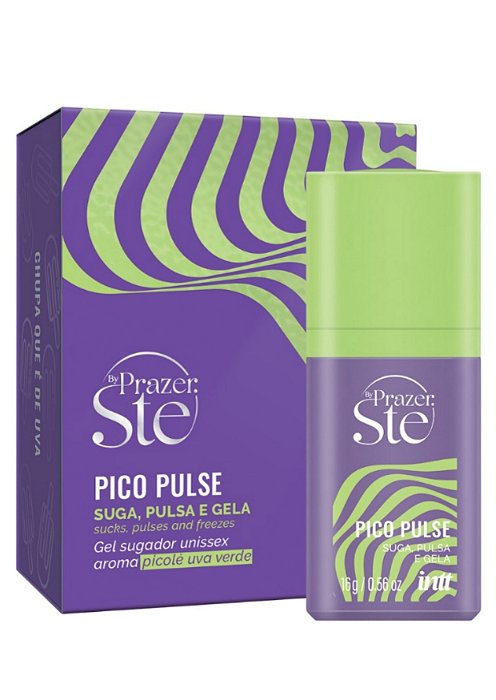 PICO PULSE Sugador Líquido Suga, Pulsa e Gela - By Prazer: Ste - Sabor Uva Verde - 16g