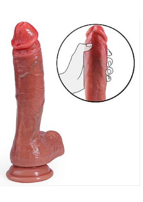 Pênis Super Realístico com Veias Salientes - 27,0 x 5,0cm