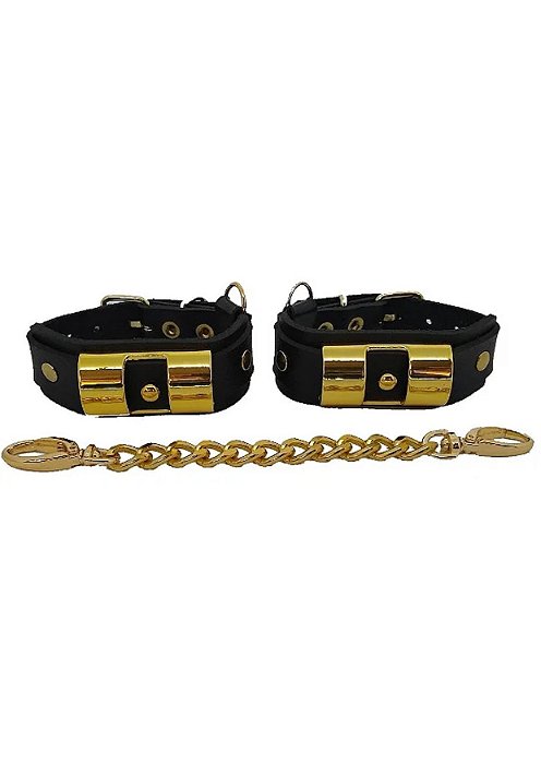 Bracelete Luxo Com Corrente Dourado - Fetiche e Sado