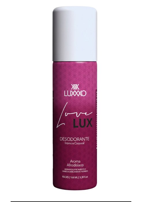 Desodorante Íntimo e Corporal Love Lux - Aroma Afrodisíaco - LUXXXO - 166ml / 90g