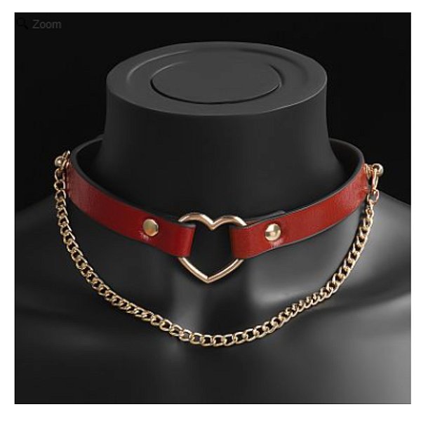 Coleira Bondage Sado Luxo com Correntes