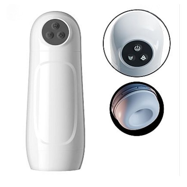 Masturbador Potente Masculino Formato de Lanterna com Sucção e Voz