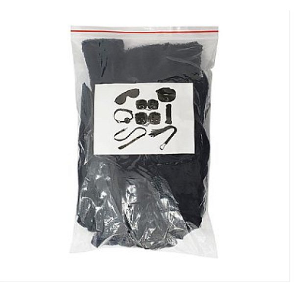 KIT Sado Com 7 itensLuxo - Coleira, Guia, Venda, Mordaça, Algemas, Corda e Chicote