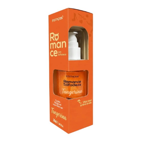 Romance com Safadeza Tangerina - Estimulante Beijável com Aquecimento 30ml Feitiços
