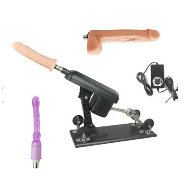 Máquina do Sexo de Multivelocidade Com 2 Pênis e 1 Estimulador Anal - MA100
