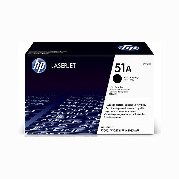 Toner HP Q7551A 51A P3005 P3005DN P3005D P3005N M3035MFP M3027MFP Original 6k