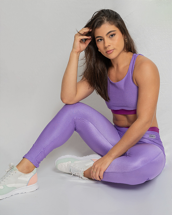 Conjunto Gisele - Calça Bicolor c/ bolso e Topper d/ Costas