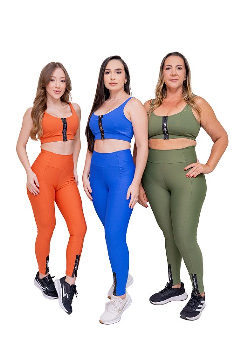 CONJUNTO LILLY - CALÇA E TOPER C/ZIPER PERSONALIZADO