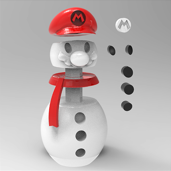 BONECO MARIO DE NEVE PARA MONTAR!